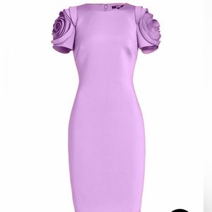 NWT Badgley Mischka Rosette Dress